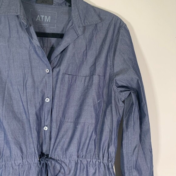 ATM Dress Women’s XS Chambray Button Up Long Sleeve Dress - Picture 4 of 10